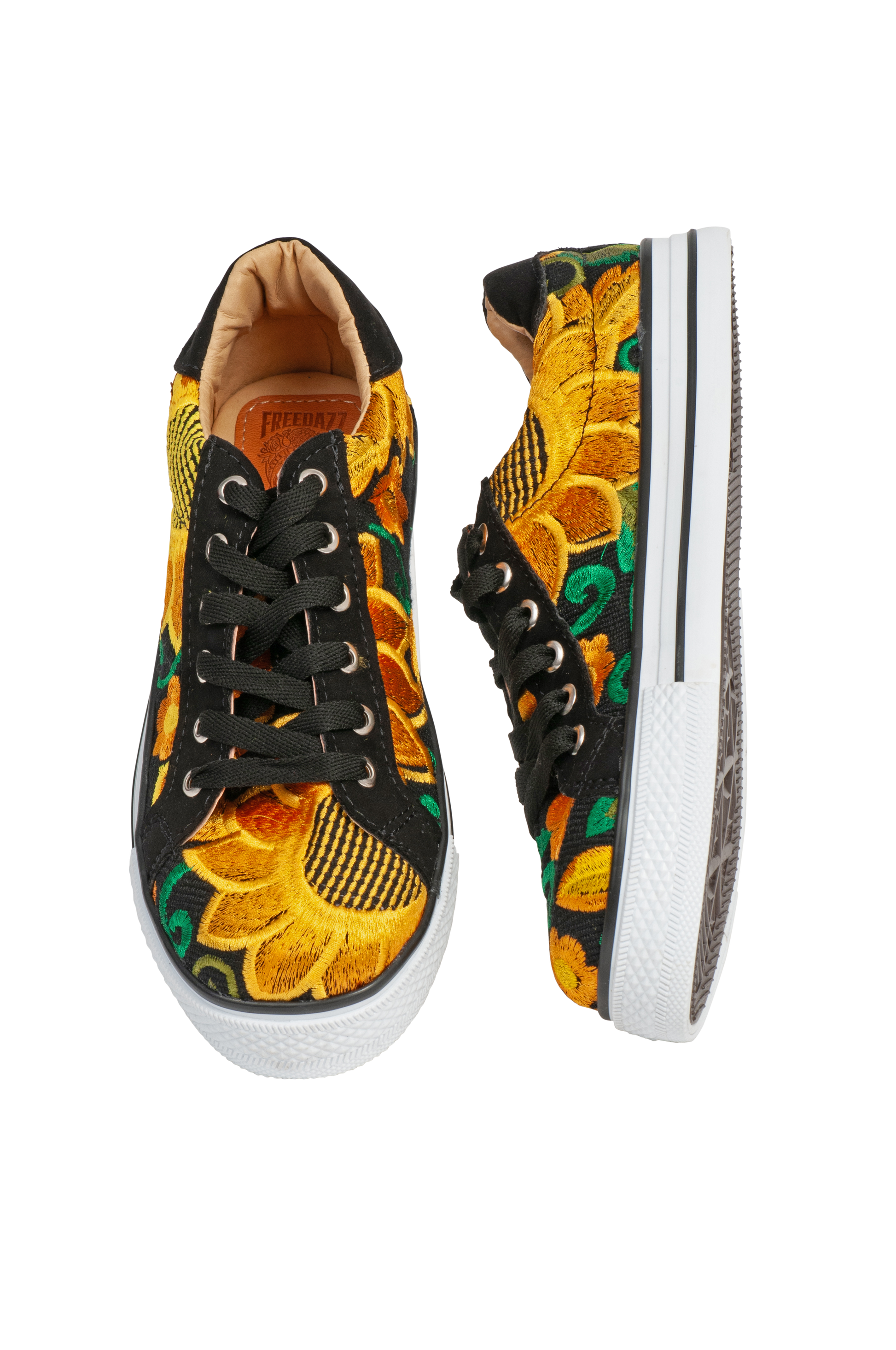 FREEDAZZ embroidered SUNFLOWER Sneaker; Unisex sizes 6-13 – Freedazz